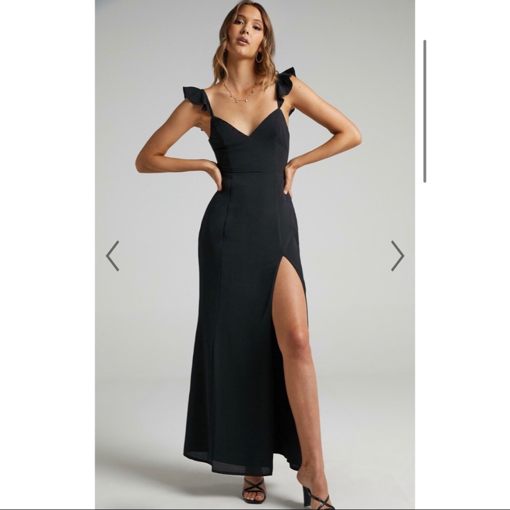 "More than This" Ruffle Strap Maxi Dress. (New with tags!)